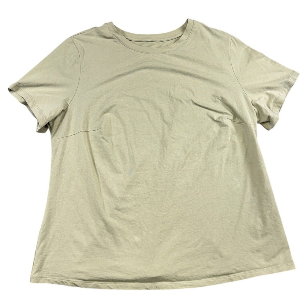 A New Day Womens XXL Olive Green Short Sleeve Crewneck Cotton Blend T-Shirt